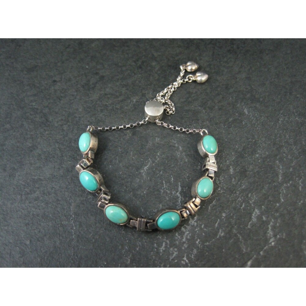 HSN Jay King Sterling Silver Turquoise Reversible Bolo Bracelet